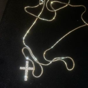 VVS Diamond pendant and white gold chain